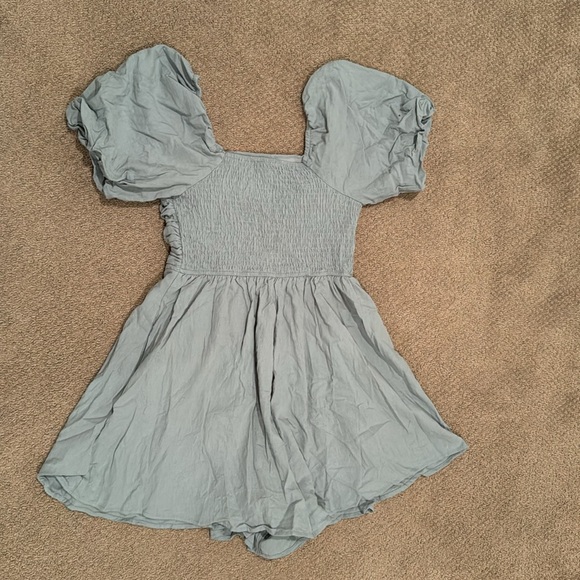 -NWOT AlvaQ Women's Elastic Summer Square Neck Mini Romper - Size: Large - Picture 6 of 6